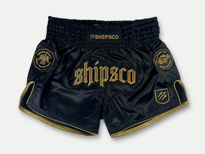 Deep Waters II Black and Gold Muay Thai Shorts