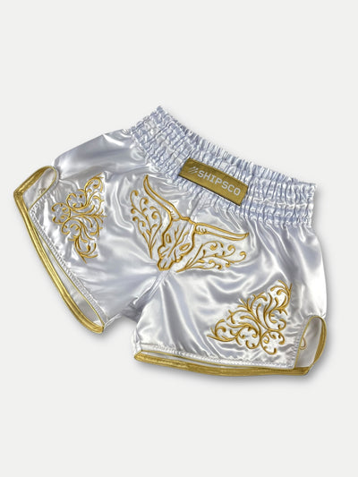 El Charro Blanco Muay Thai Shorts