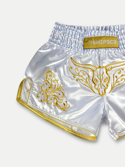 El Charro Blanco Muay Thai Shorts