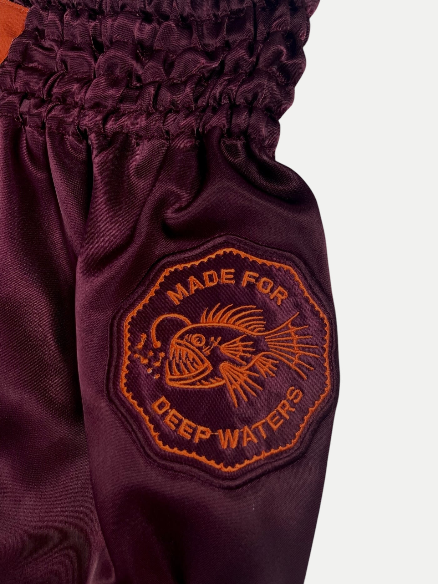 Deep Waters II Burgundy and Orange Muay Thai Shorts