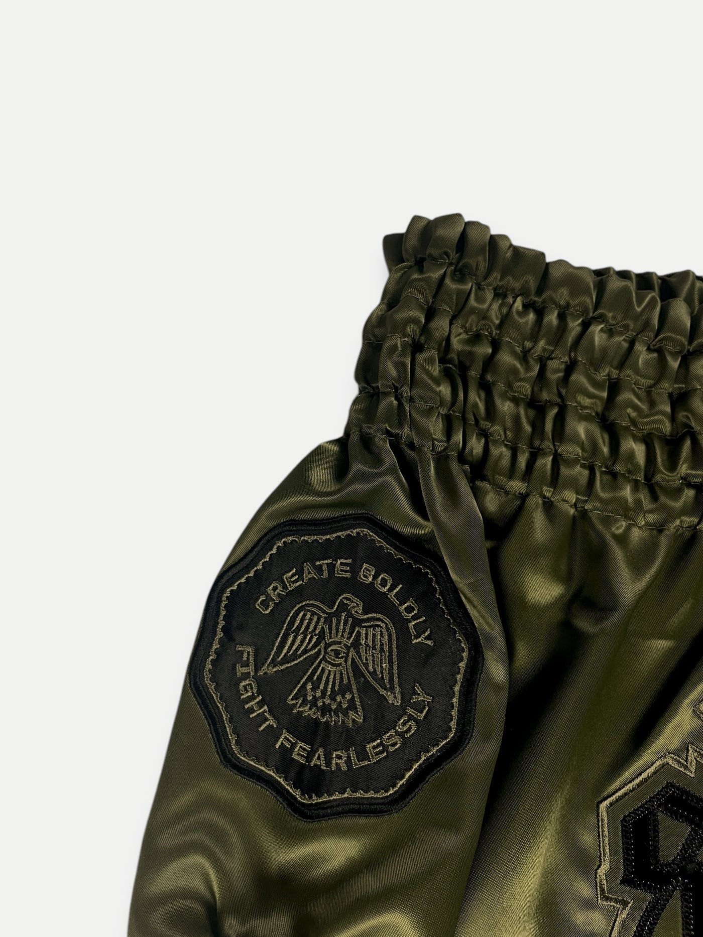 Deep Waters II Olive Green and Black Muay Thai Shorts