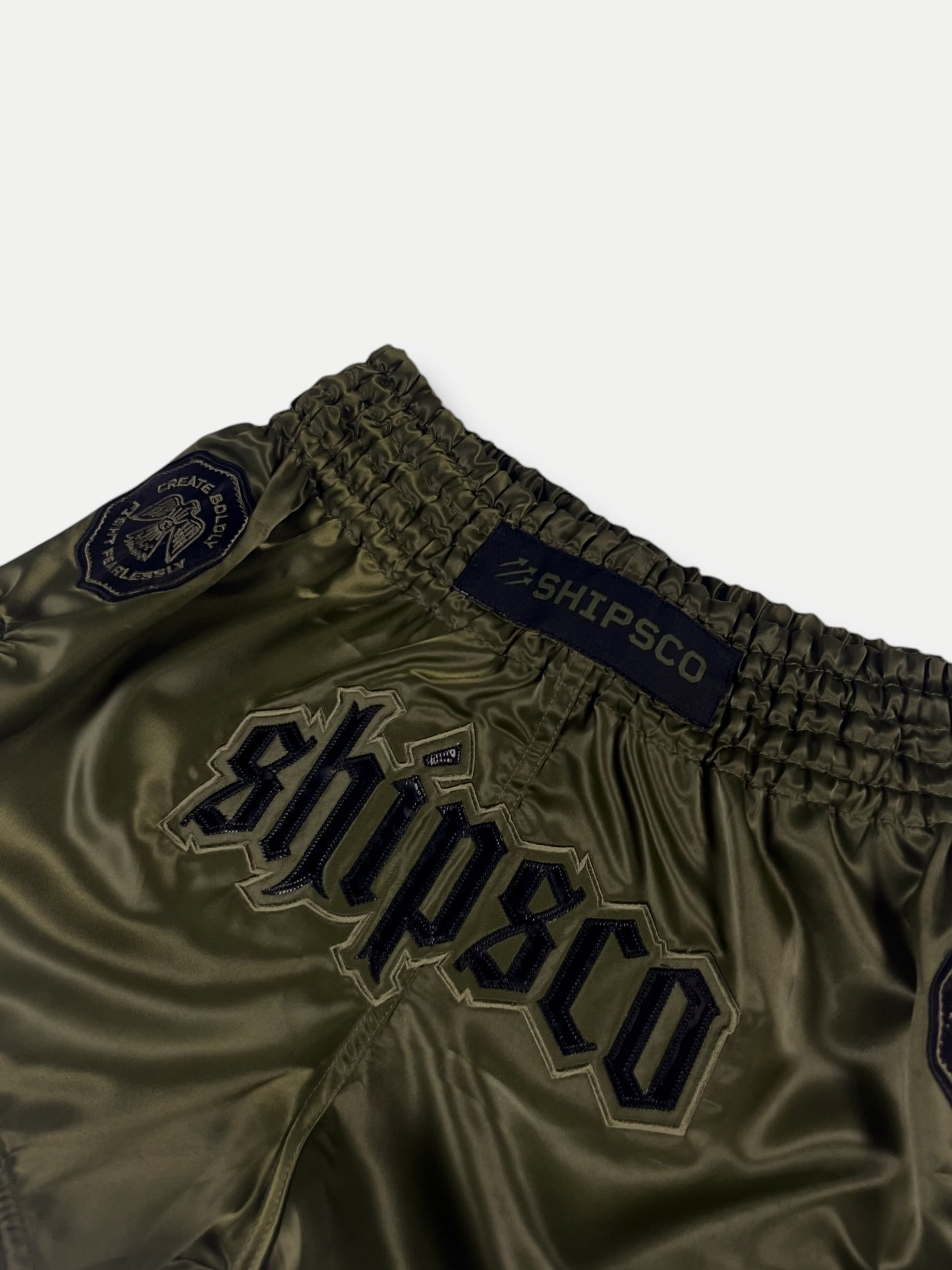 Deep Waters II Olive Green and Black Muay Thai Shorts