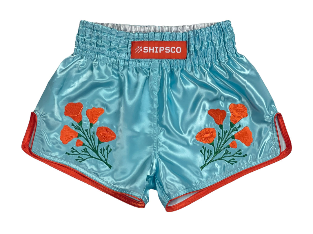 California Poppies Muay Thai Shorts – SHIPSCO Fightwear