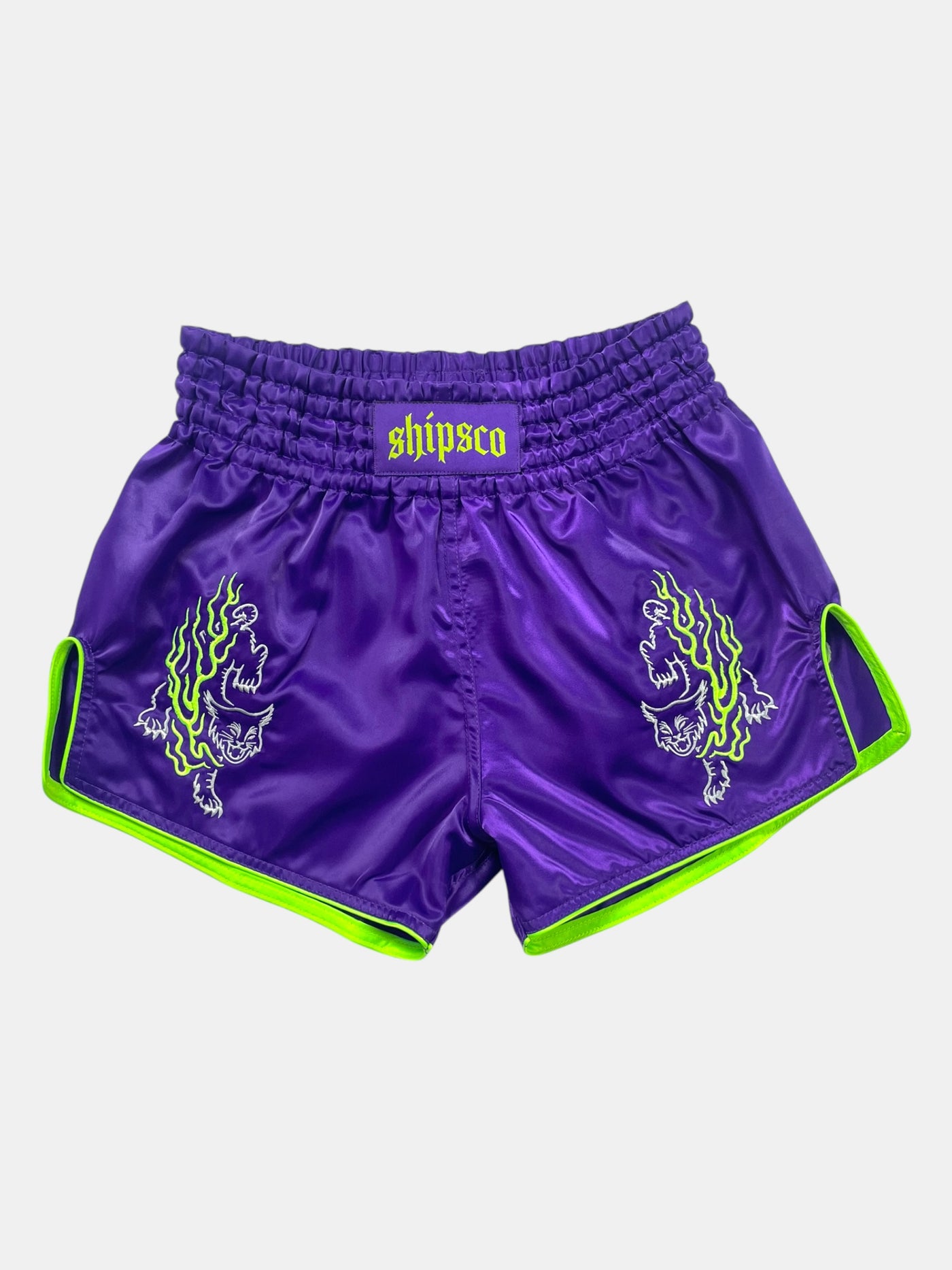 Y.U 紫色 ショートボード Bobcat Muay Thai Shorts – SHIPSCO Fightwear