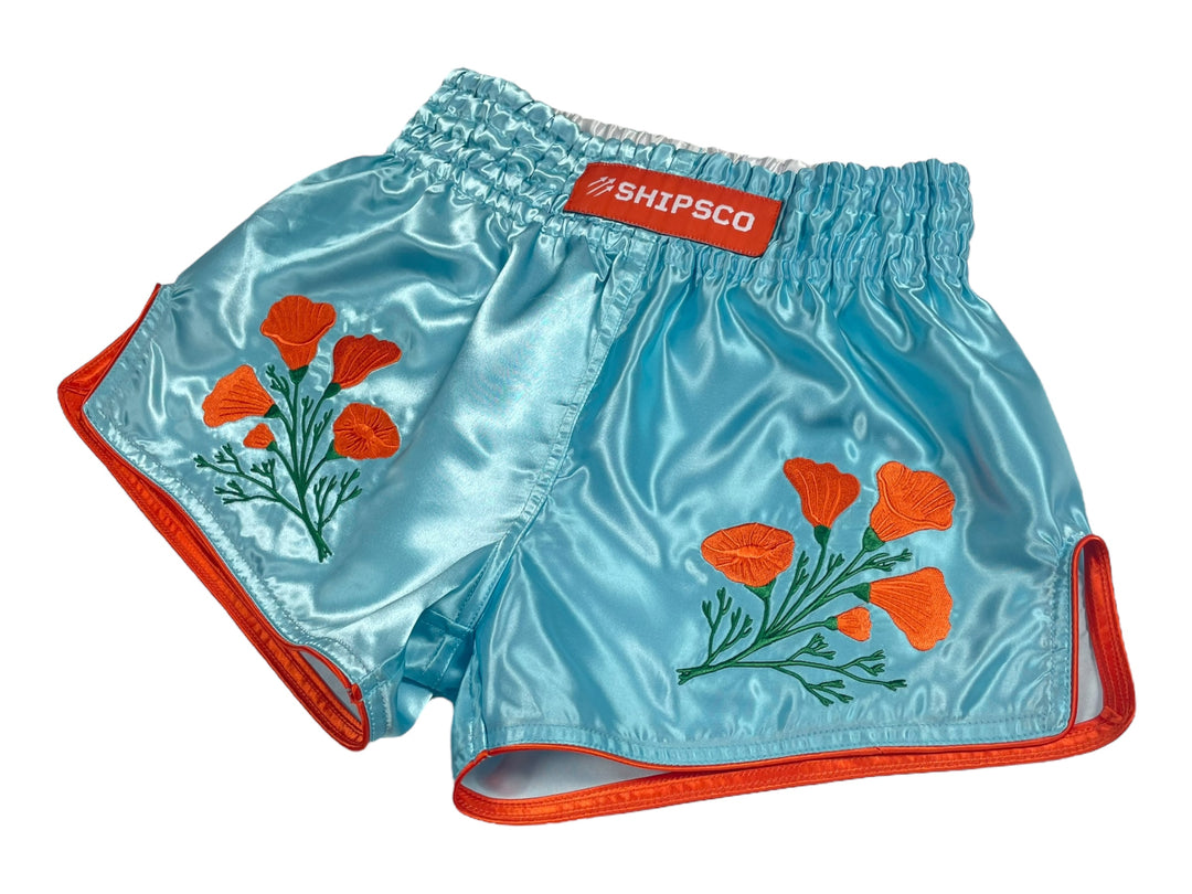 California Poppies Muay Thai Shorts – SHIPSCO Fightwear